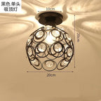 Crystal Restaurant Chandelier Single Head Ceiling Lamp