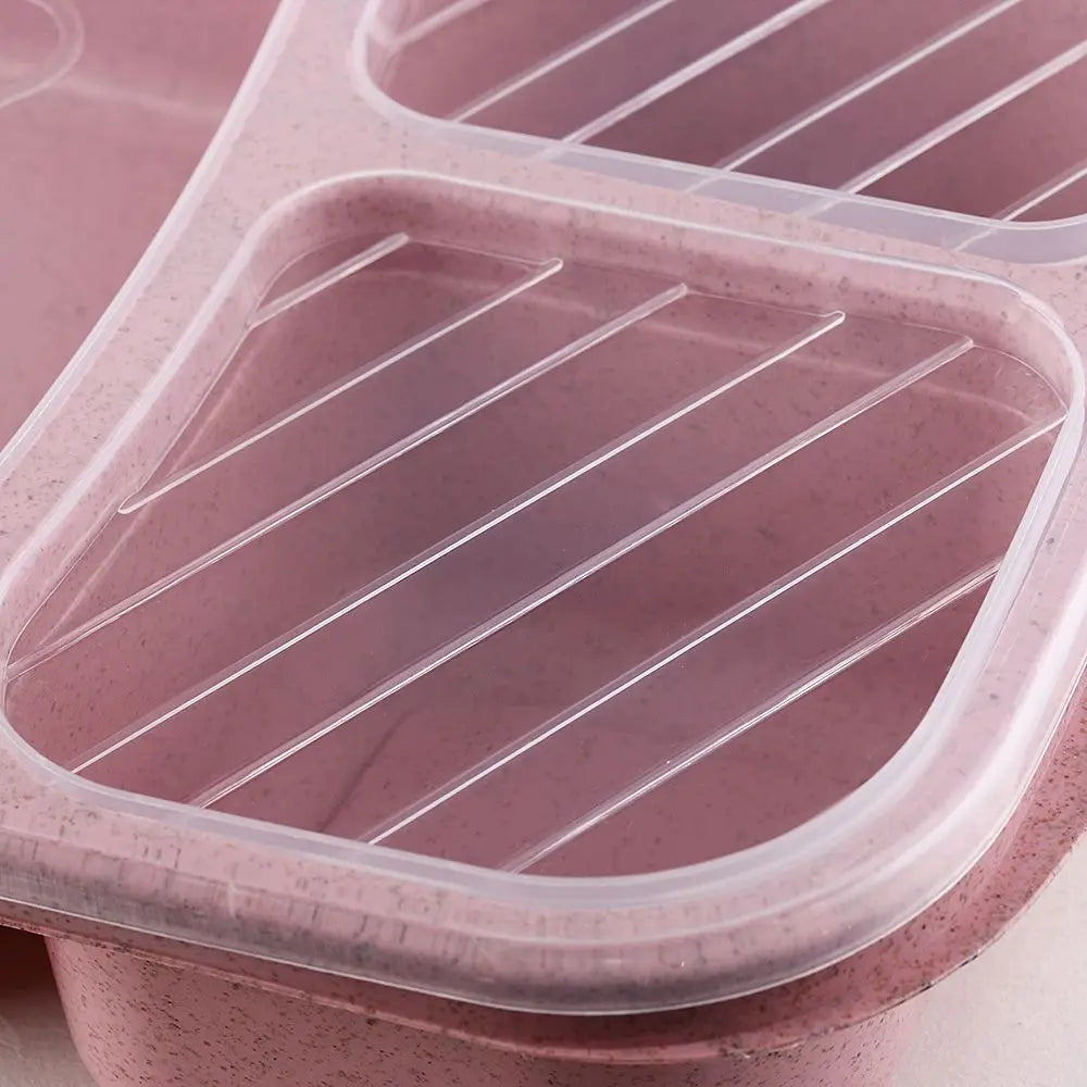 Eco-Friendly Wheat Straw Lunch Box Portable Compartment Food Storage Box