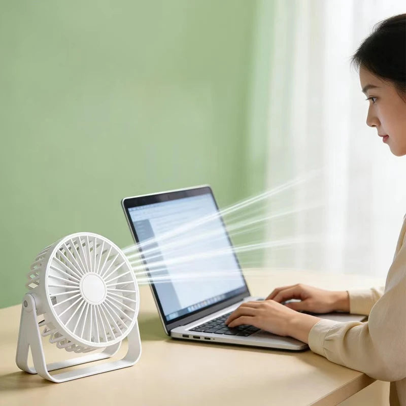 Mini USB Desk Fan UK 360° Adjustable Portable Cooling Fan