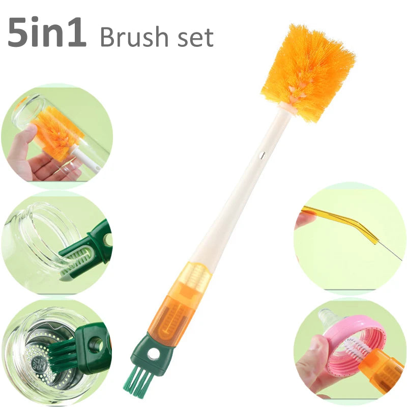 5-in-1 Bottle Cleaning Brush Set Cup & Straw Cleaner Main image