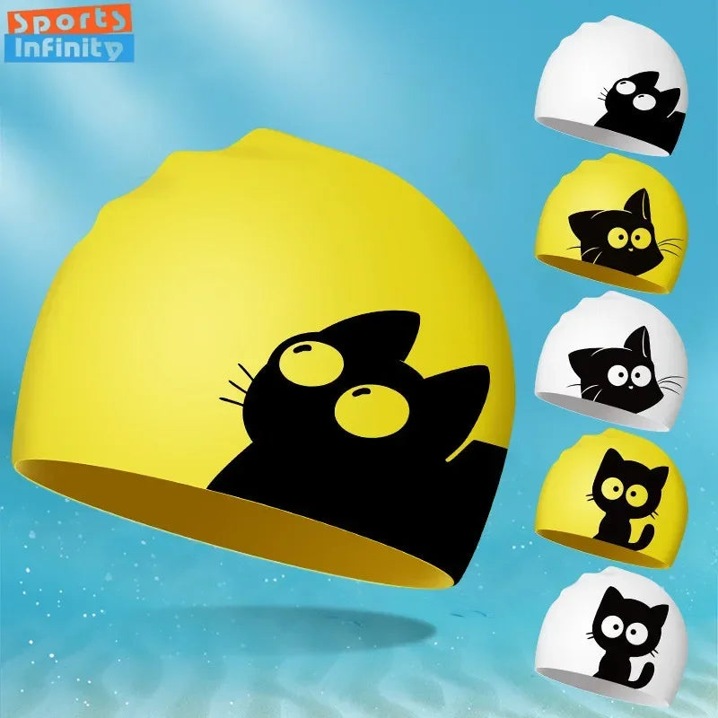 Kids Silicone Swimming Cap Waterproof Ear Protection Swim Hat