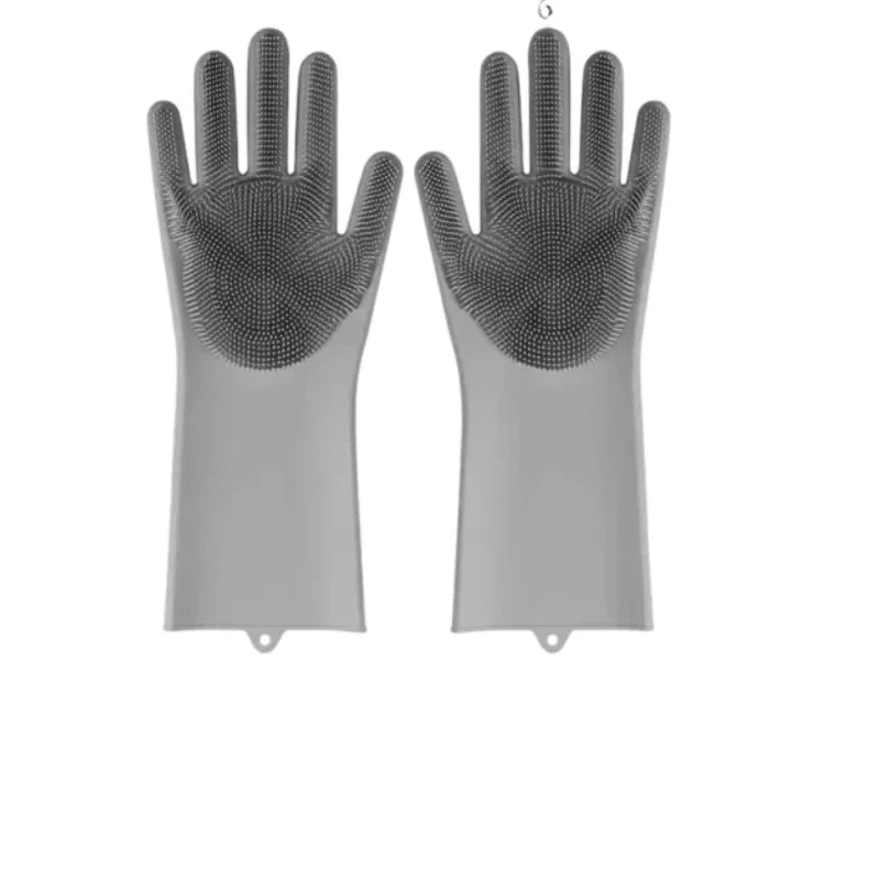Silicone Dishwashing Gloves Magic Scrubber Gloves