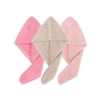 Absorbent Hair Towel Wrap Button Fast Dry Hair Turban for Women