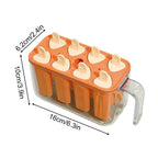 8 Grid Silicone Ice Pop Mold – Reusable DIY Ice Lolly Maker Tray