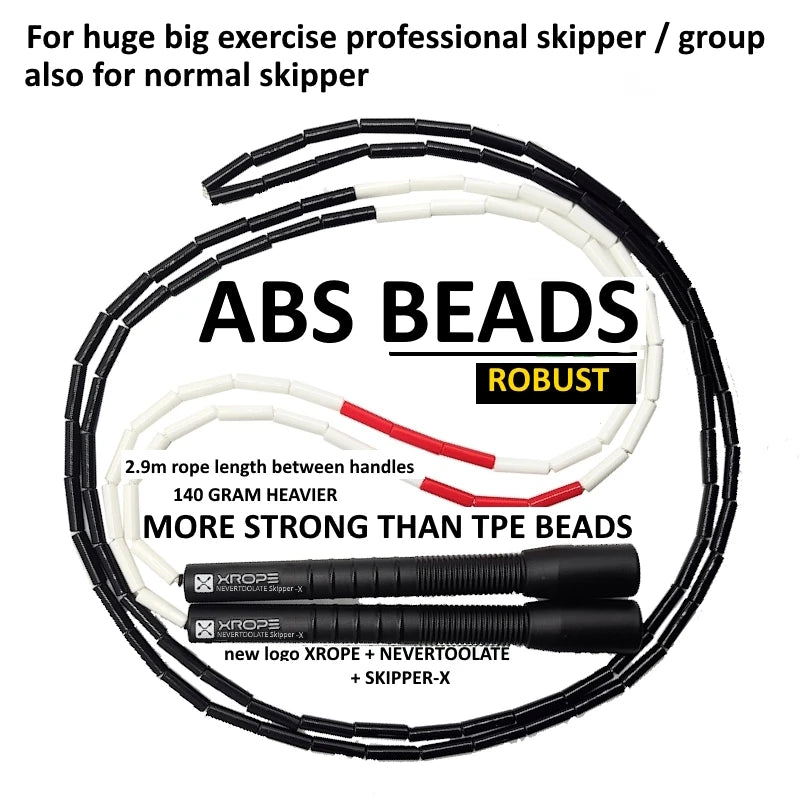 NEVERTOOLATE X Rope 7mm Beaded Jump Rope 2.9m Professional Training