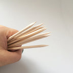 Orange Wood Cuticle Sticks Double Ended Nail Manicure Tools