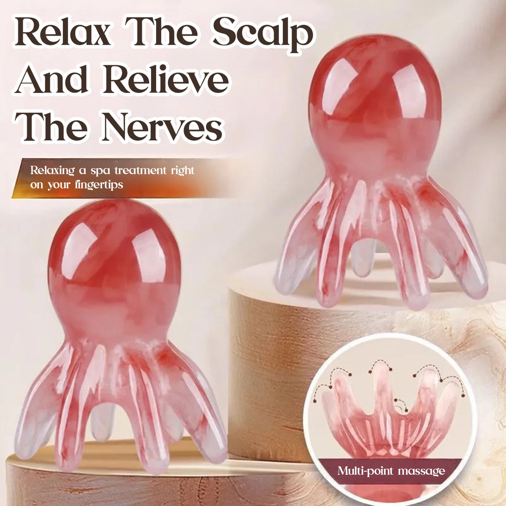 Octopus Head Massager Comb UK Acupressure & Gua Sha Tool