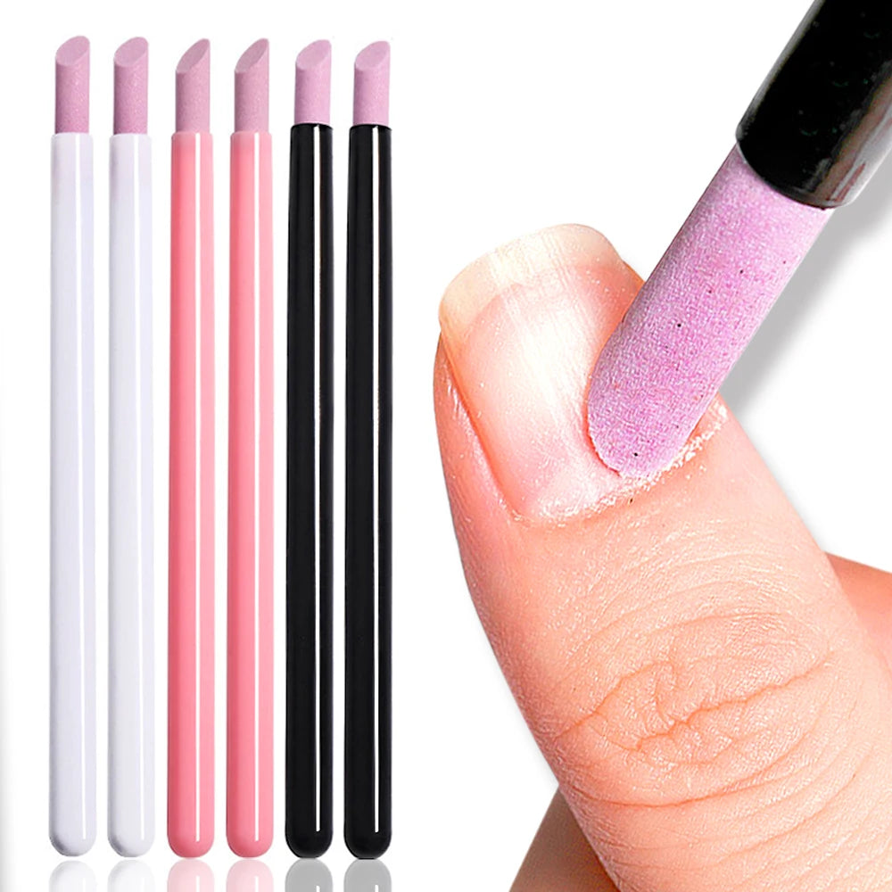 Quartz Stone Nail File Rod Cuticle & Dead Skin Remover Manicure Tool