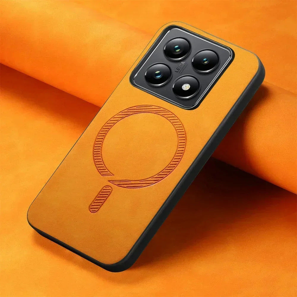Magnetic Leather Case for Xiaomi 13T 14T 15T 17T Redmi Note 15 Pro