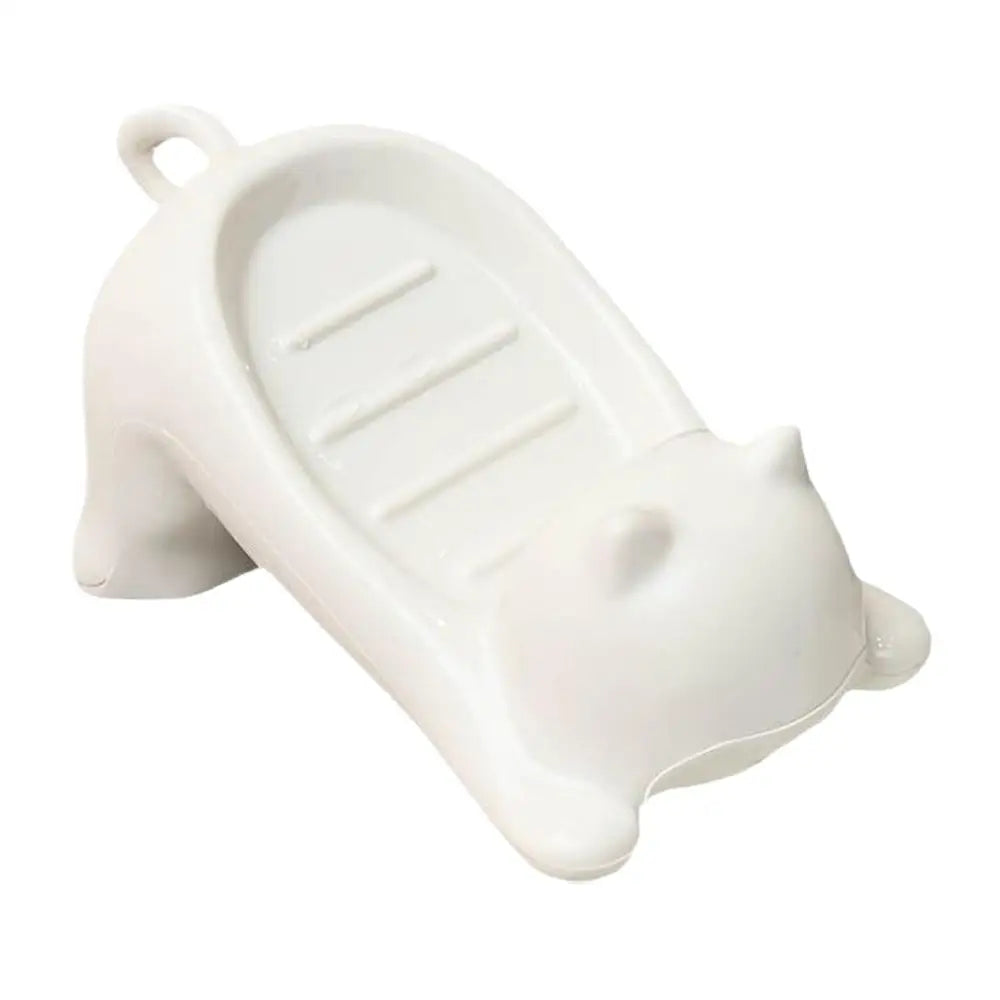 Cat Soap Box – Cute Cartoon Bathroom Drainage Soap Dish Holder Storage