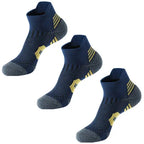 Fitness Sport Socks Non-Slip Cushioned Quick Dry Running Socks 3 Pairs