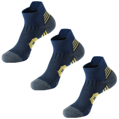Fitness Sport Socks Non-Slip Cushioned Quick Dry Running Socks 3 Pairs
