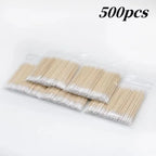 Wooden Tip Cotton Sticks Nail Polish Corrector Manicure Tools