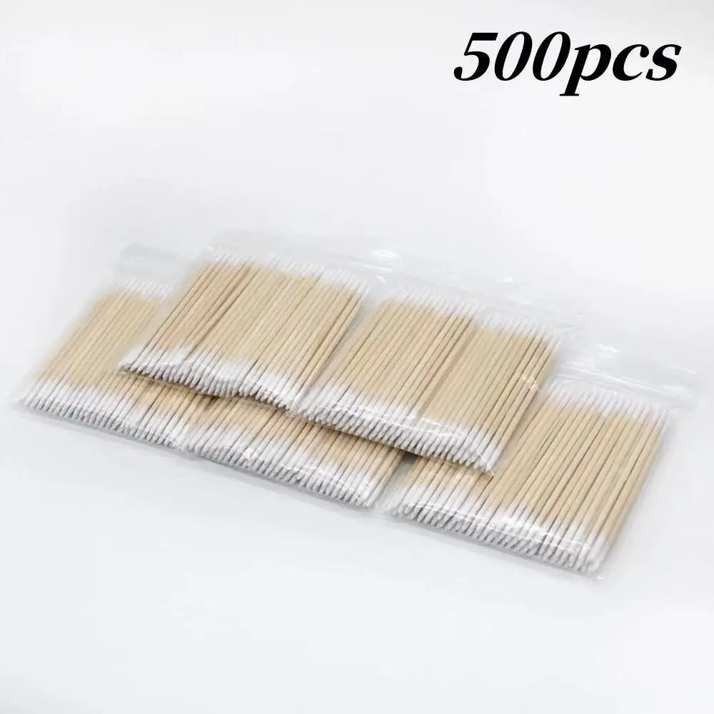Wooden Tip Cotton Sticks Nail Polish Corrector Manicure Tools