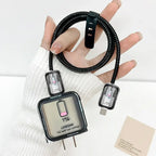 Fast Charger Protector Case & USB Cable Wrap for iPhone 15/14/13