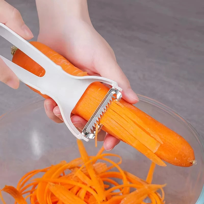 Manual Vegetable Grater & Julienne Peeler – Stainless Steel Cutter Tool