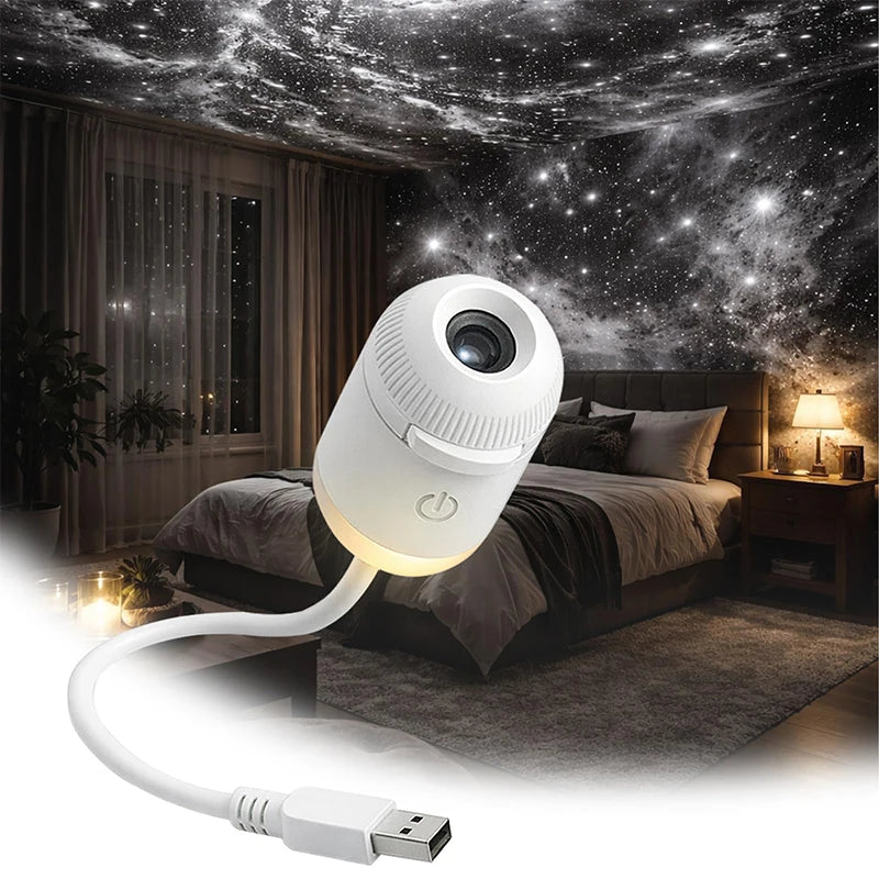 Mini Starry Sky Projector Lamp USB Portable Galaxy Night Light