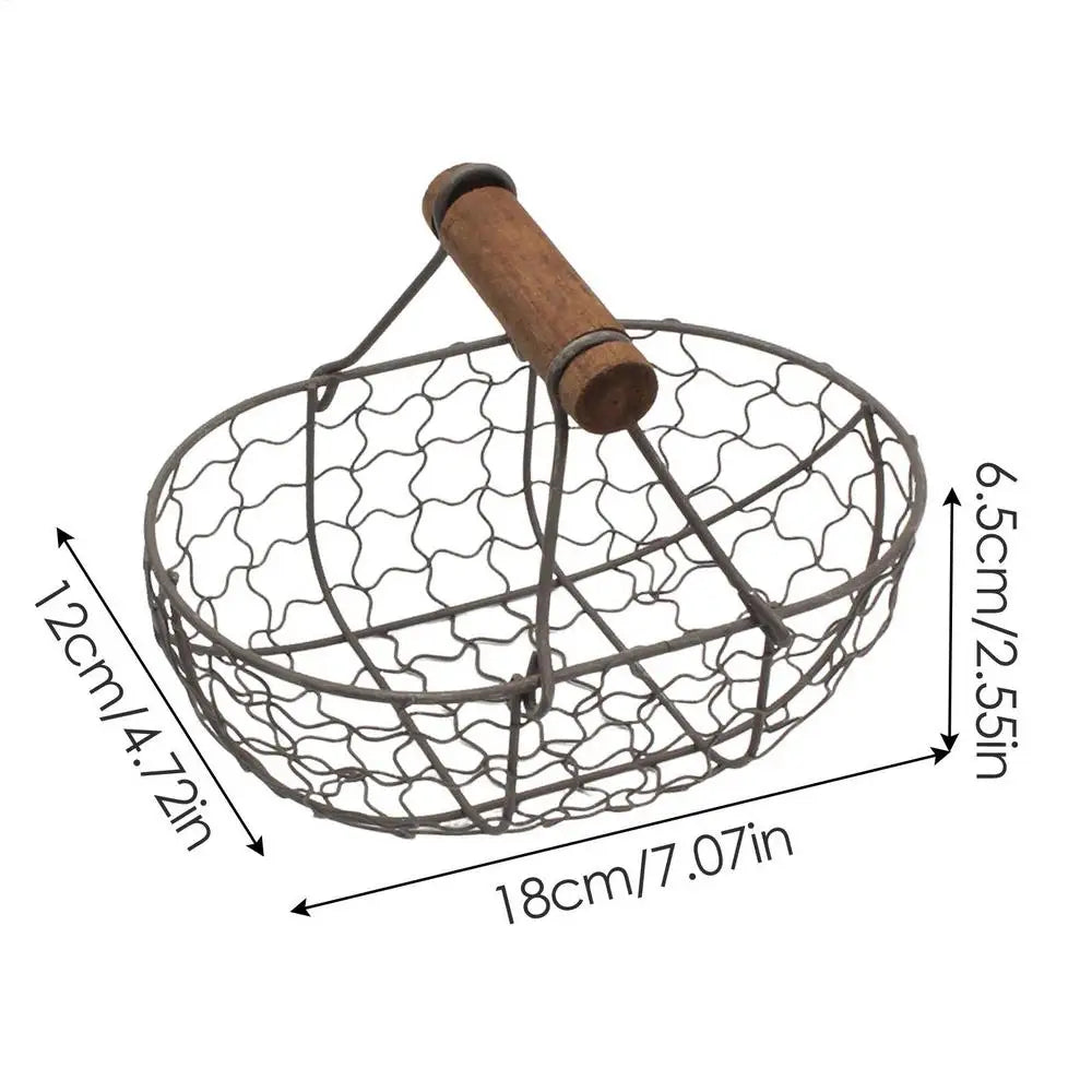 Kitchen Egg Basket Iron Storage Basket