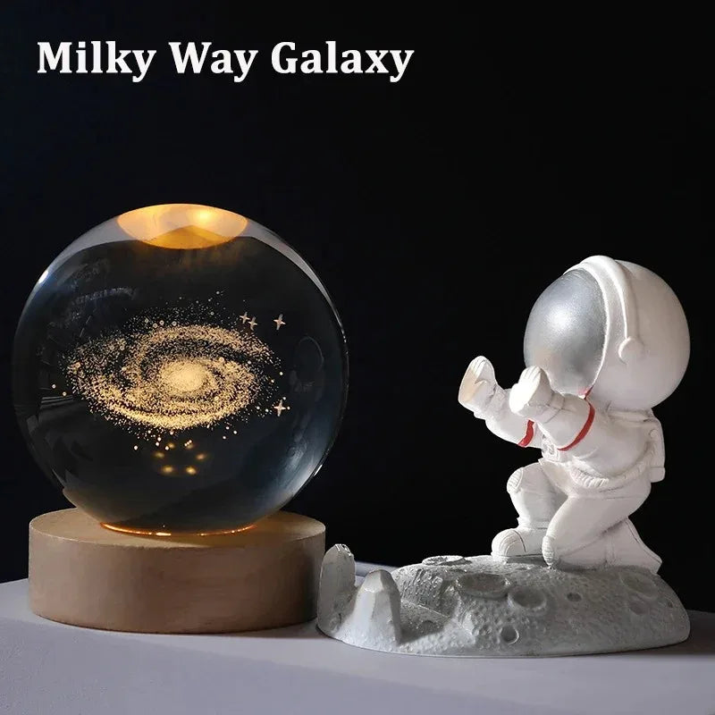 3D Solar System Crystal Ball LED Decoration Lamp