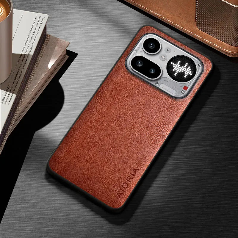 Classic PU Leather Case for Nothing Phone 4A Pro Stylish Cover