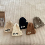 Boston Baby Beanie Hat Warm Knitted Winter Cap for Kids