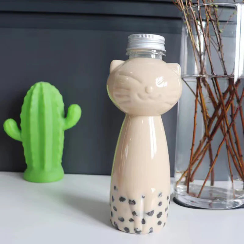 Cute Cat Water Bottle BPA Free Portable Drink Cup