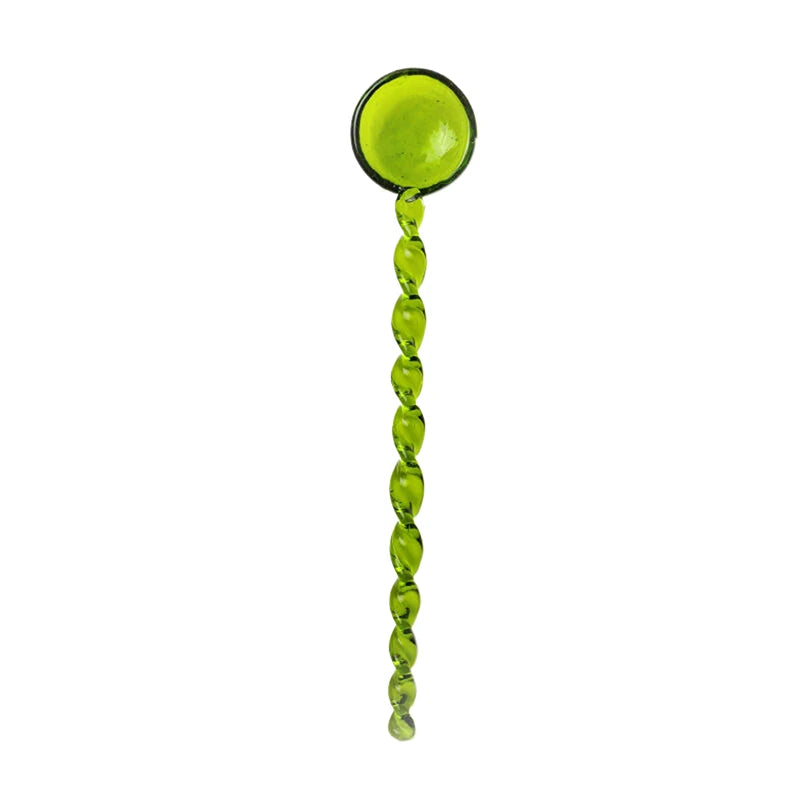 Colorful Glass Coffee Spoon – Long Handle Tea, Dessert & Ice Cream Spoon