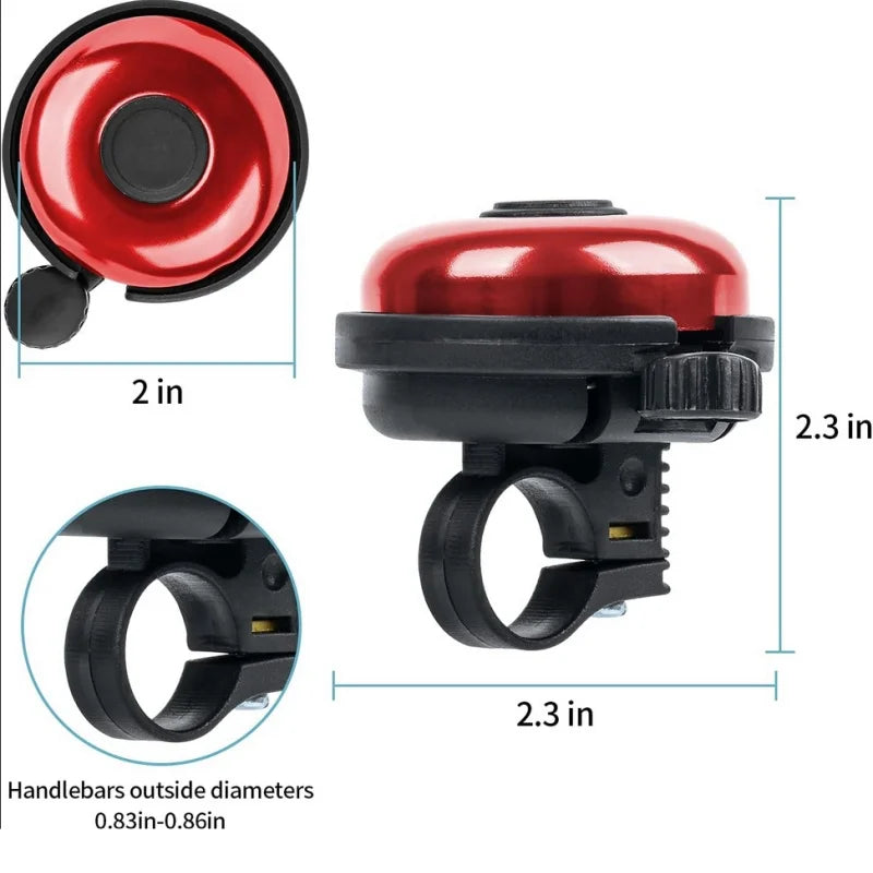 Aluminum Alloy Rotating Bicycle Bell Mountain Bike Handlebar Safety Bell