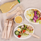 50PCS Disposable Forks Portable Plastic Forks for Picnic & Events