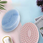 Baby Double-Sided Bath Brush Soft Silicone Hair & Body Brush