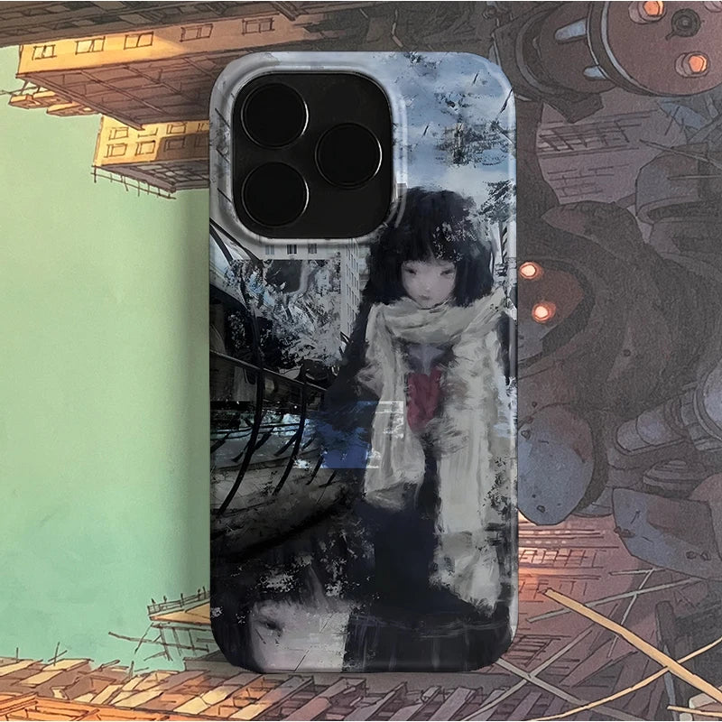 Unique Street Girl Art Case for iPhone 17 16 15 14 13 Pro Max