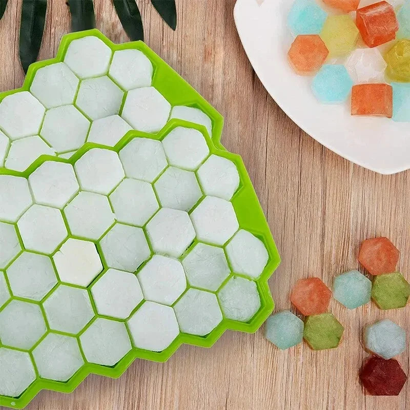 Honeycomb Ice Cube Tray 37 Grid Silicone DIY Ice Mold for Drinks