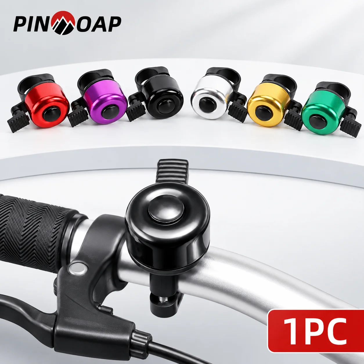 PINMOAP Aluminum Bicycle Bell Loud Multi-Color Bike Safety Bell Secondary image