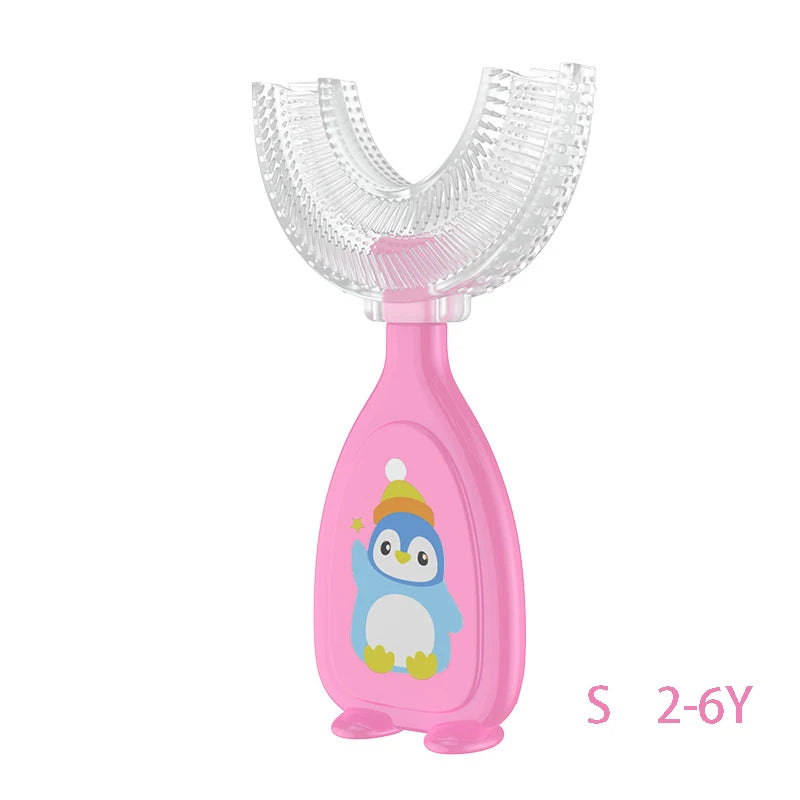 Kids 360° U Shape Toothbrush Soft Silicone Baby Teeth Brush