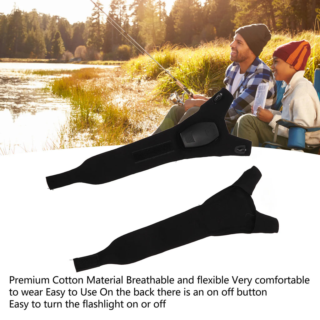 LED Gloves Rechargeable Fingerless Flashlight for Fishing Cycling