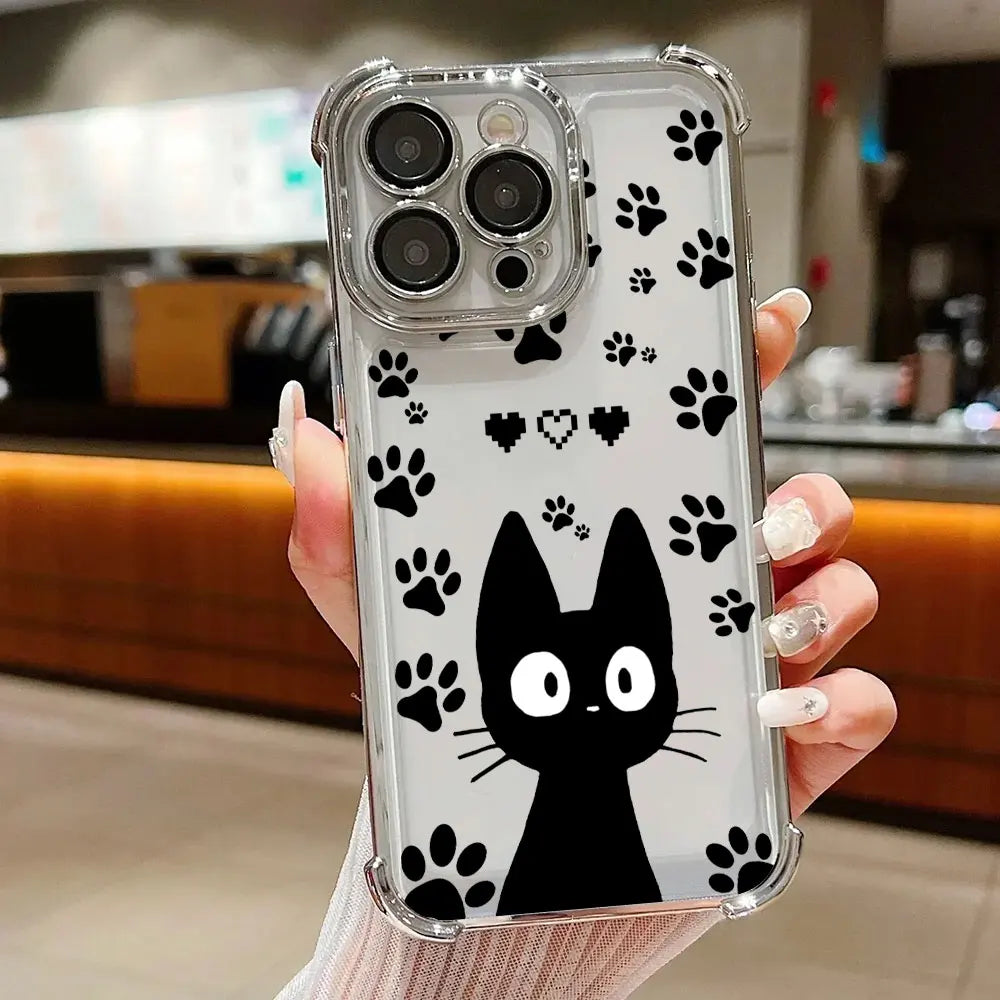 Cute Cartoon Cat Case for Xiaomi 14 15 15T 17T Pro Poco F5 F7 F8 X7