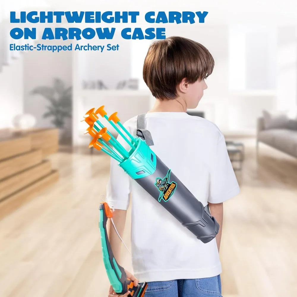 Bow and Arrow Set | LED Archery Set with 9 Suction Cup Arrows