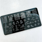 MouTeen263 Nail Stamping Plate Cursive Letter Nail Art Template