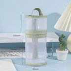 Clear Mesh Pencil Case Portable Standing Pen Holder Organizer