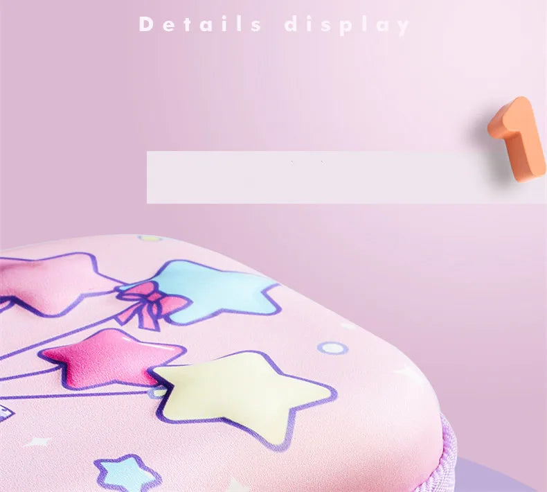 3D Unicorn Pencil Case Cute EVA Cartoon Stationery Box for Girls