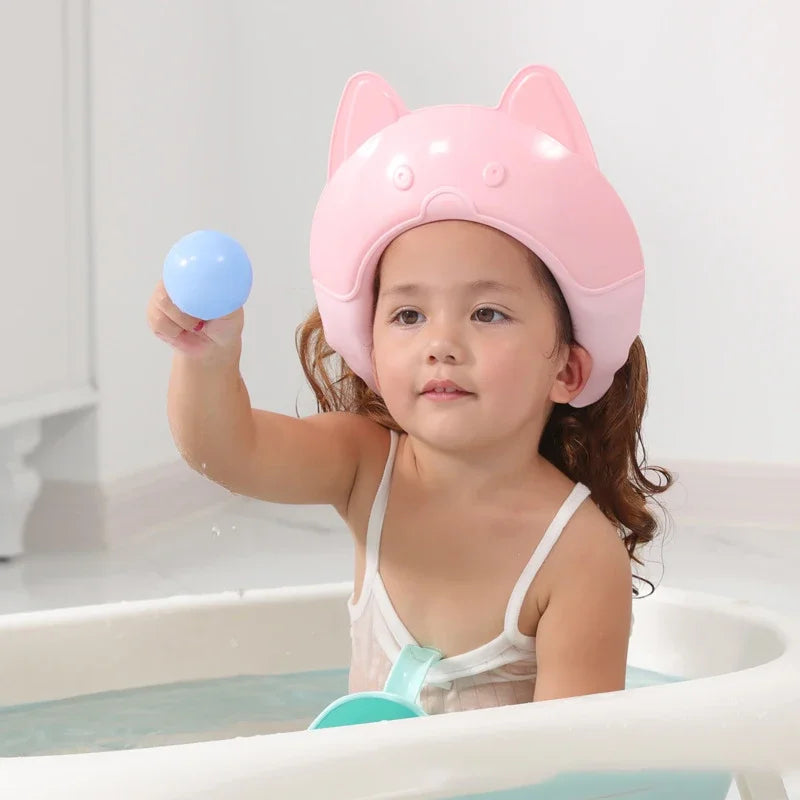 Baby Shampoo Cap Adjustable Waterproof Bath Visor