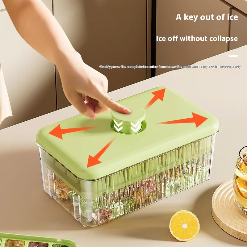 Press-to-Release Ice Cube Tray Large Capacity Food Grade Freezer Mold
