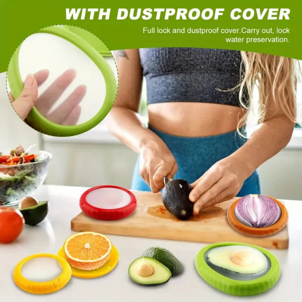 Silicone Fruit & Vegetable Storage Box Stackable Leakproof Food Container Set