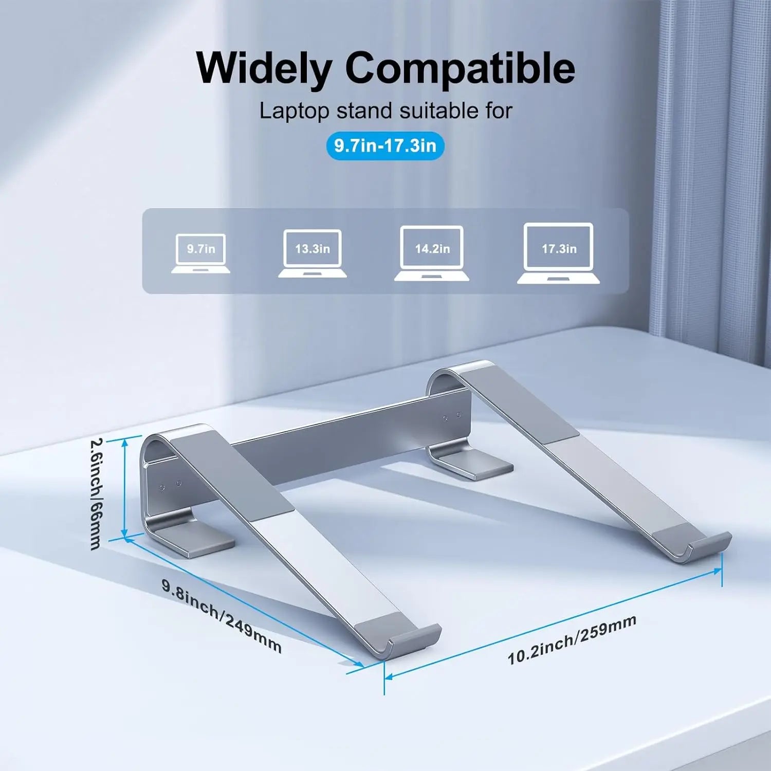 Aluminum Laptop Cooling Stand Riser for Desk Adjustable
