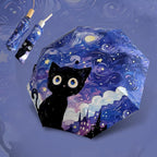 Buy Cute Cat Cartoon Automatic Folding Umbrella UV Sun & Rain
