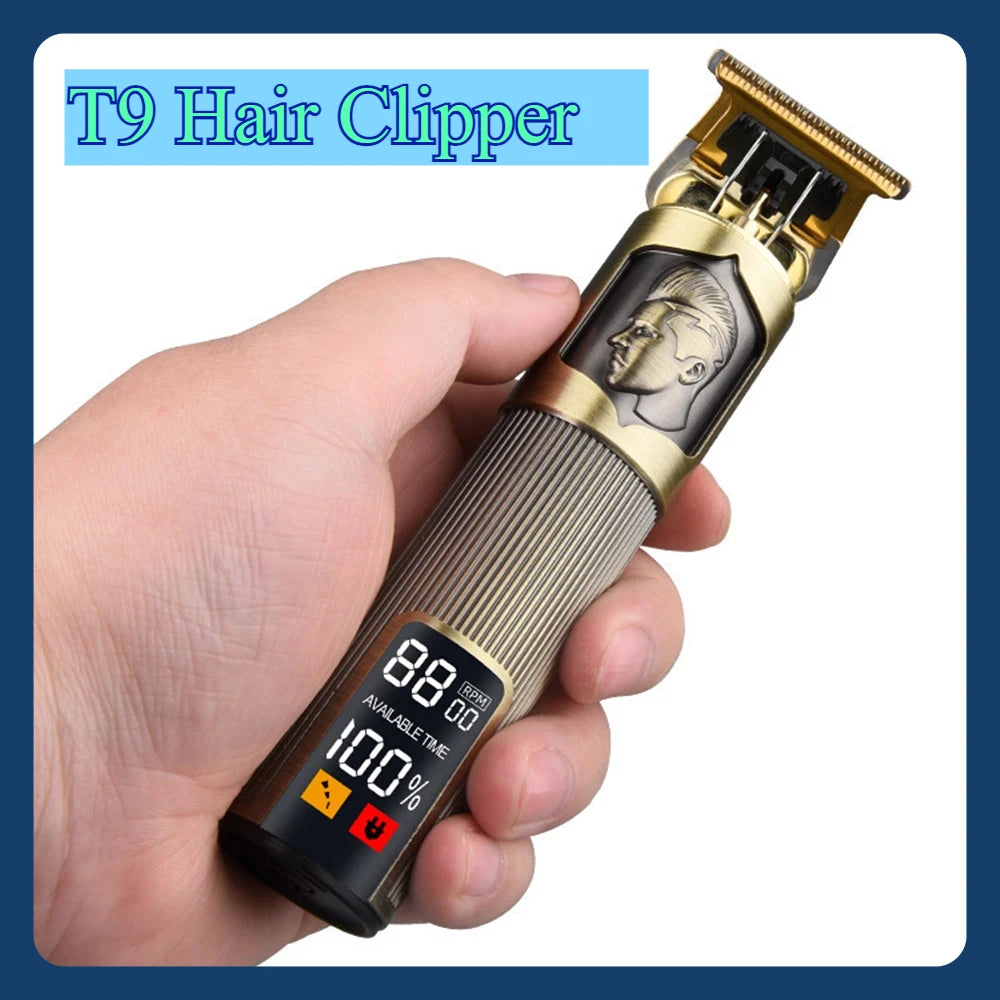 Vintage Hair Clipper Cordless Trimmer USB Recharge Barber Tool Pro Main image