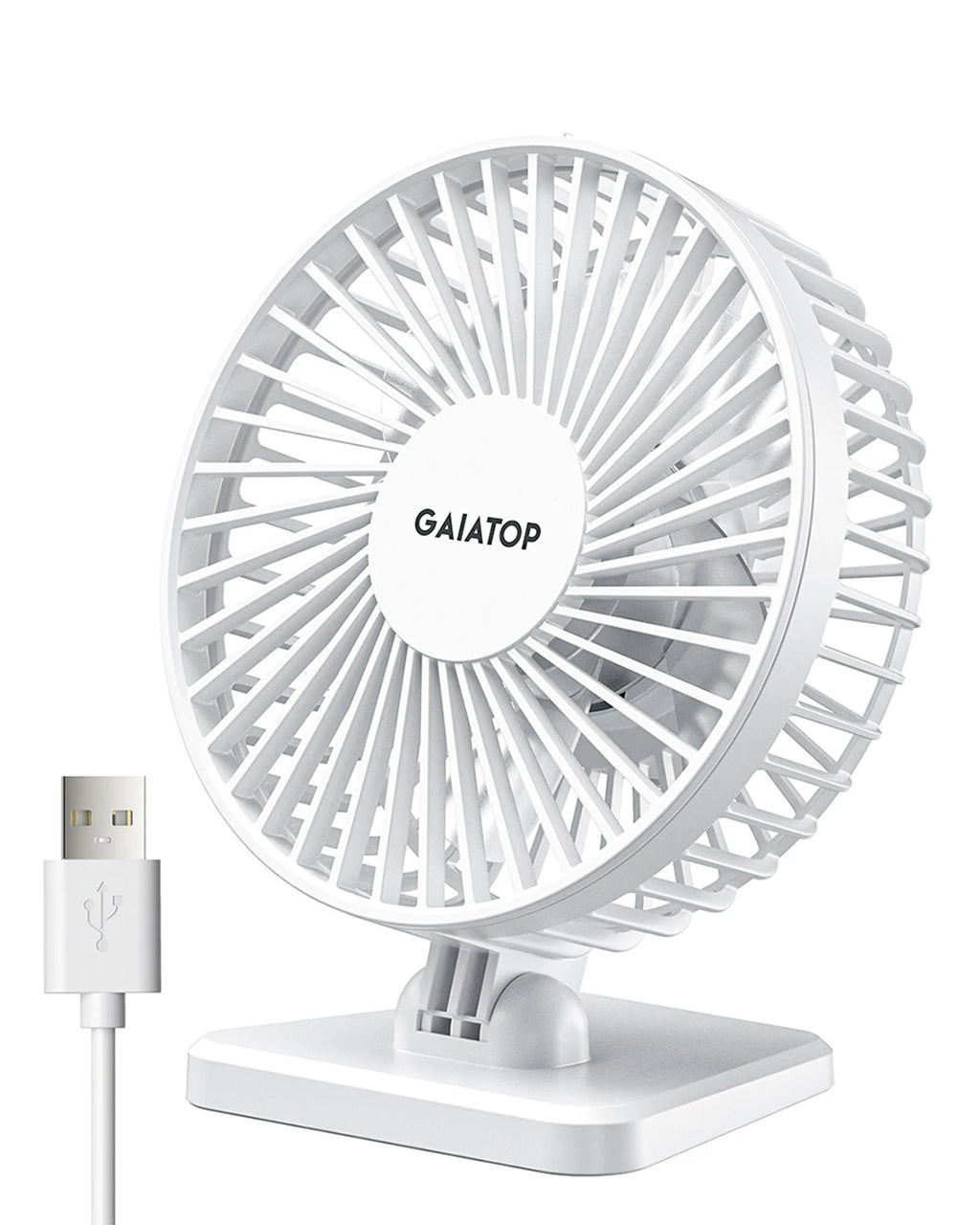 GAIATOP Mini USB Desktop Fan Quiet 3-Speed Office Fan