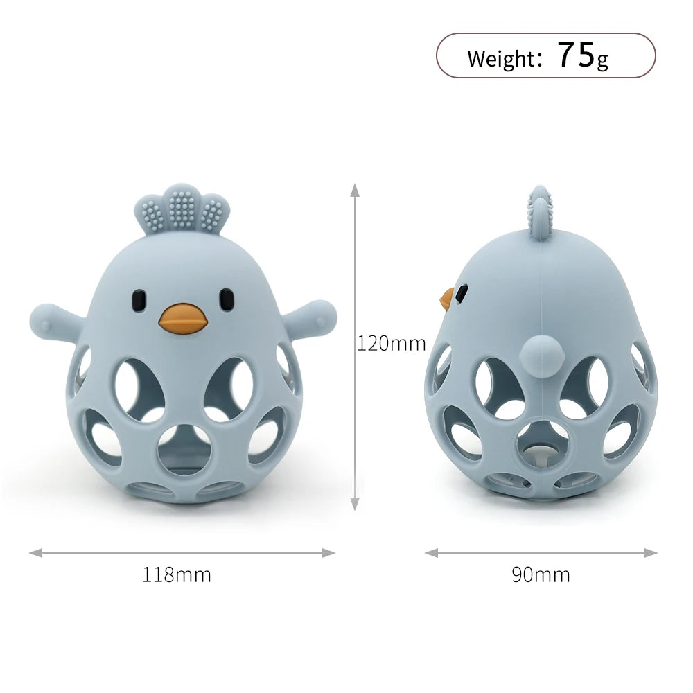 Cartoon Chick Silicone Baby Teether BPA Free Toy