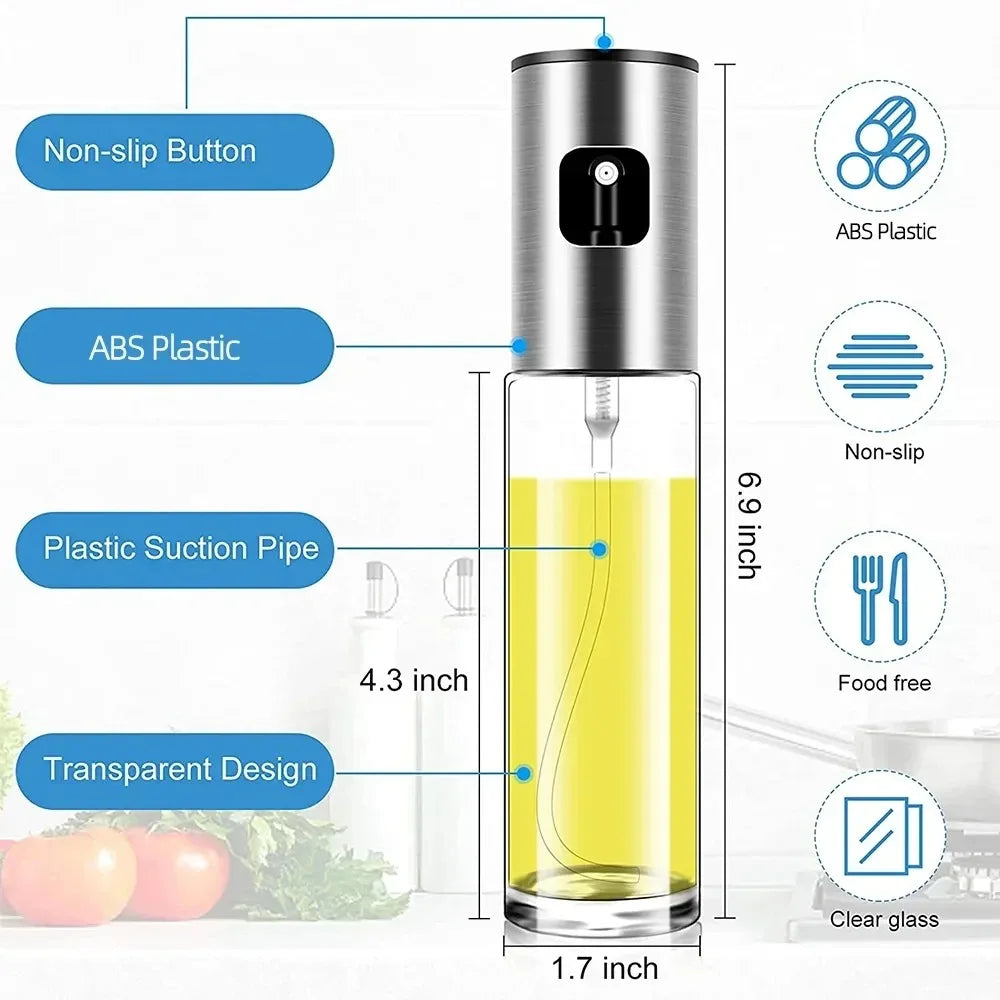 Glass Oil Sprayer for Cooking Olive Oil Spray Bottle for BBQ & Salad