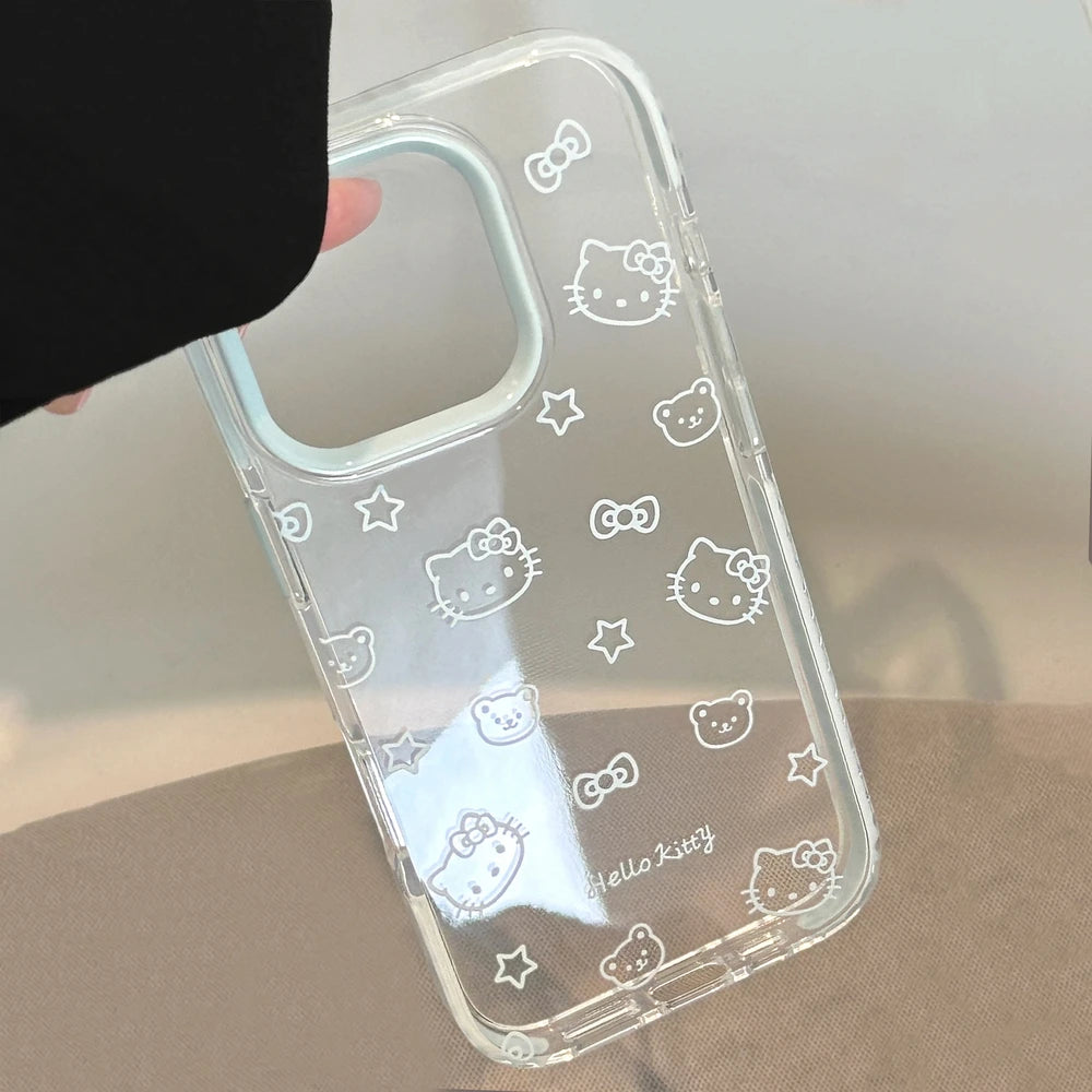 Cute Hello Kitty Transparent iPhone Case